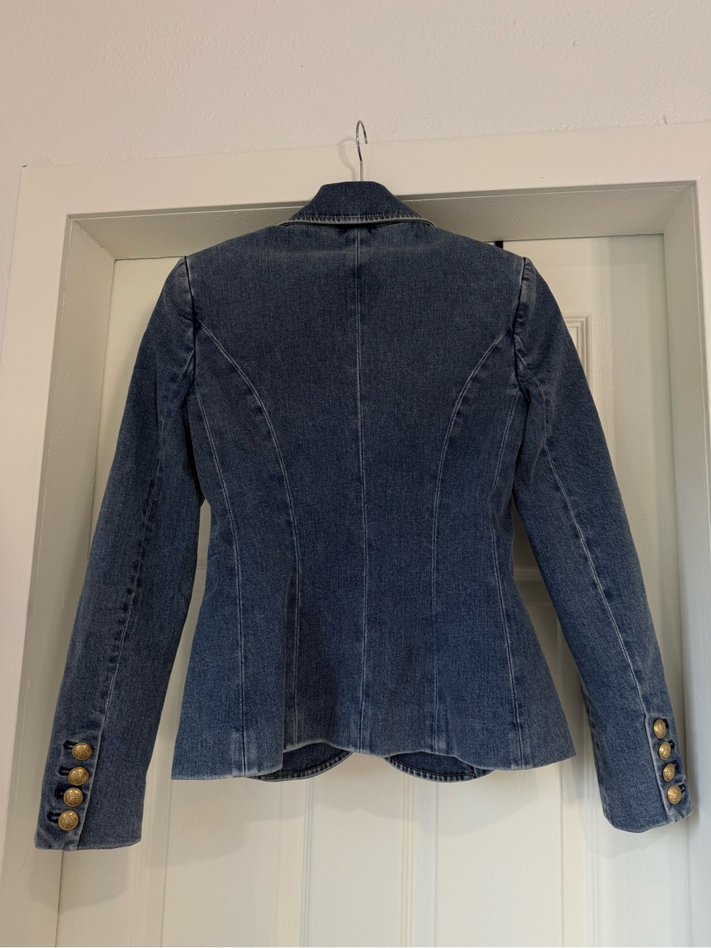 Alice + Olivia Lana Denim Sculpted Blazer NWT - Picture 2 of 5